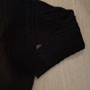 Jackson Rowe Cozy Black Cable Knit Sweater